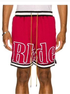 Rhude Court Logo Mesh Shorts